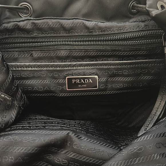 Prada Nylon Studded Vella Monochrome Backpack - Picture 8 of 15